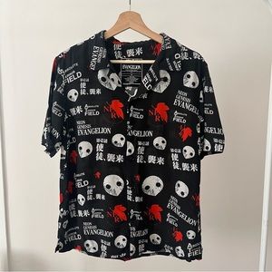 Neon Genesis Evangelion Short Sleeve Button Up
